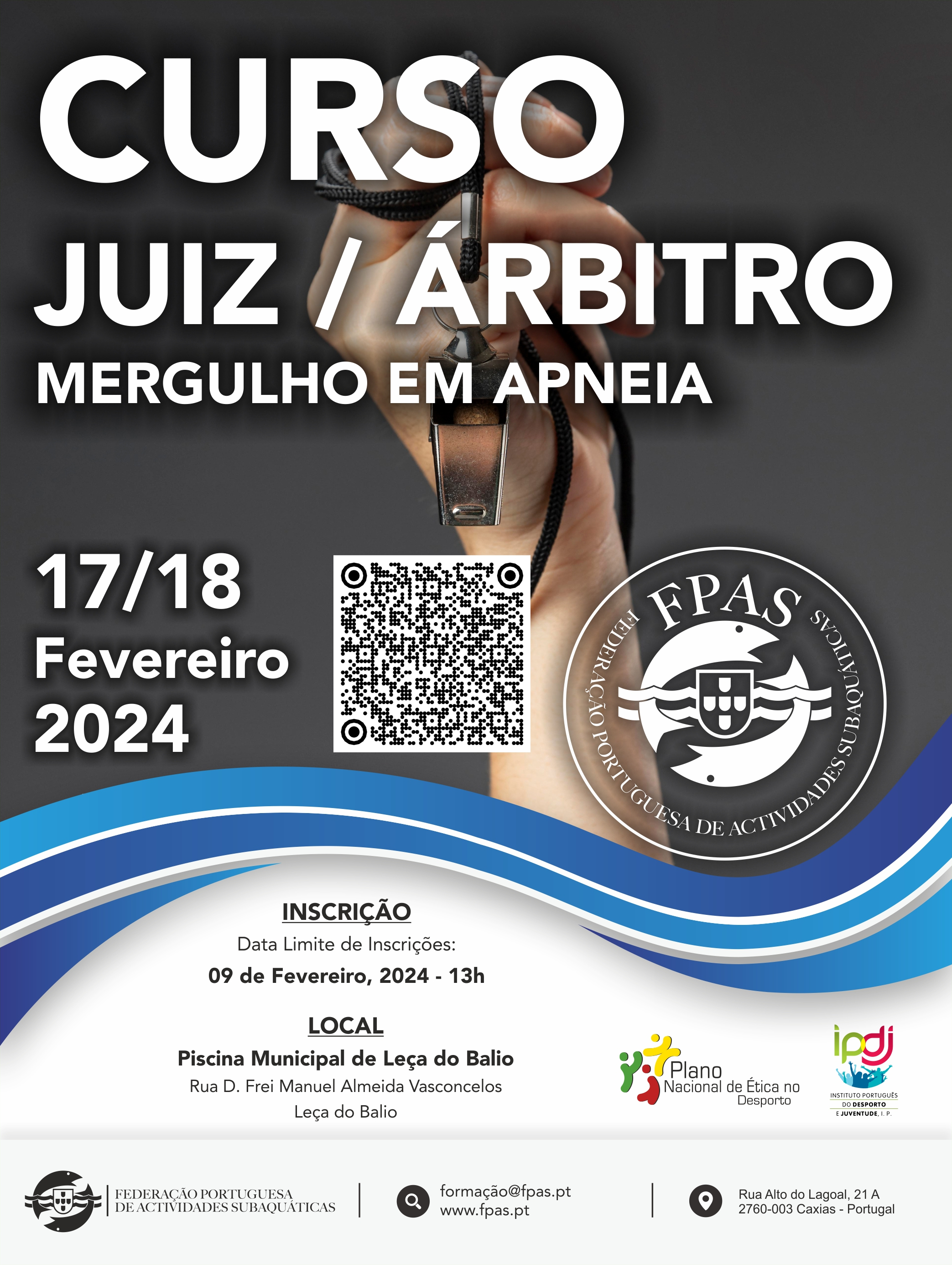 Curso de Juízes de Mergulho em Apneia - Fevereiro 2024